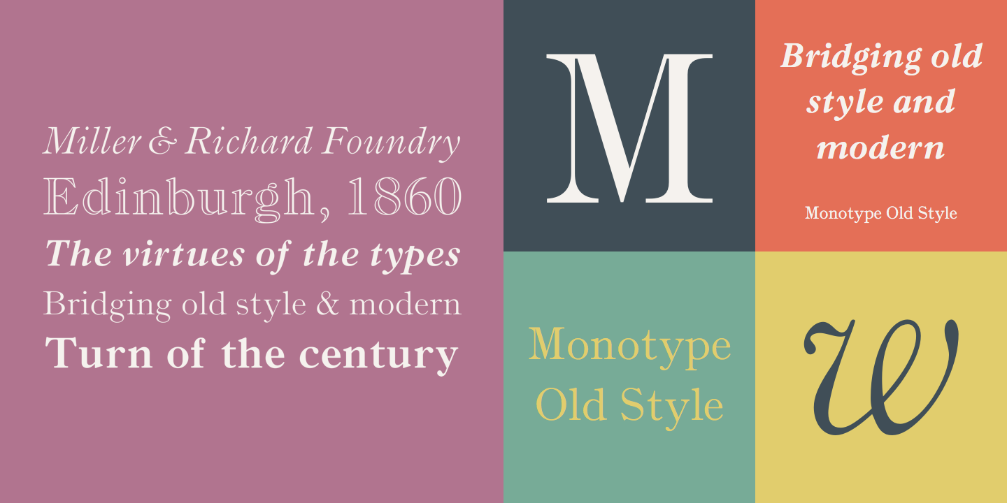 Monotype Old Style Bold Outline Font