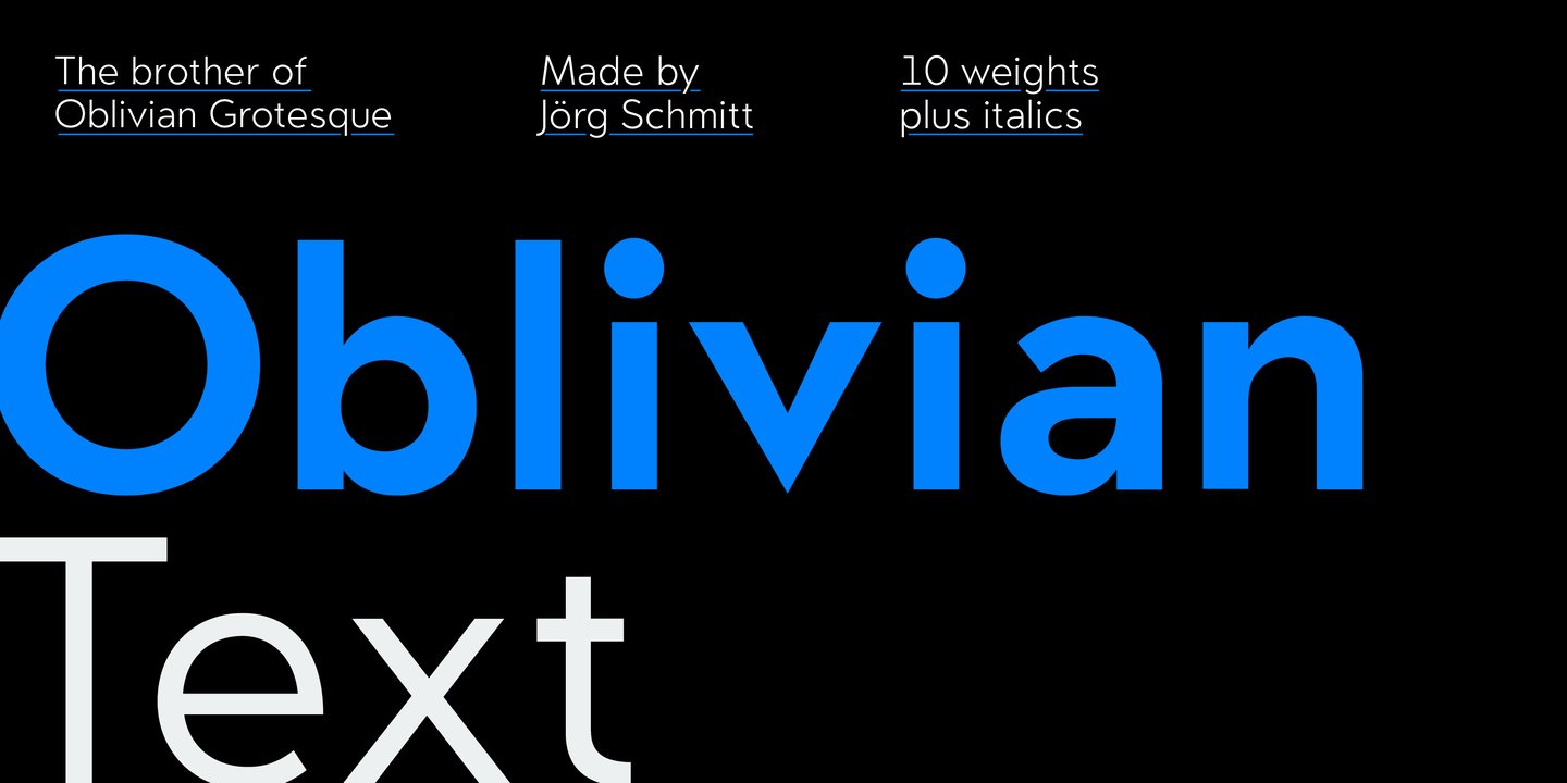 Oblivian Text Thin Italic