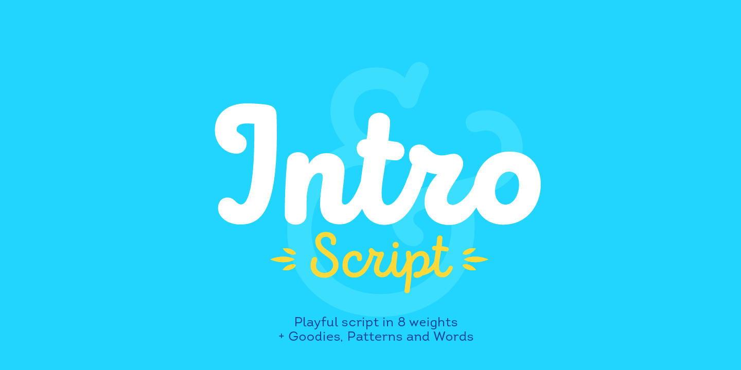 Intro Script Patterns Font