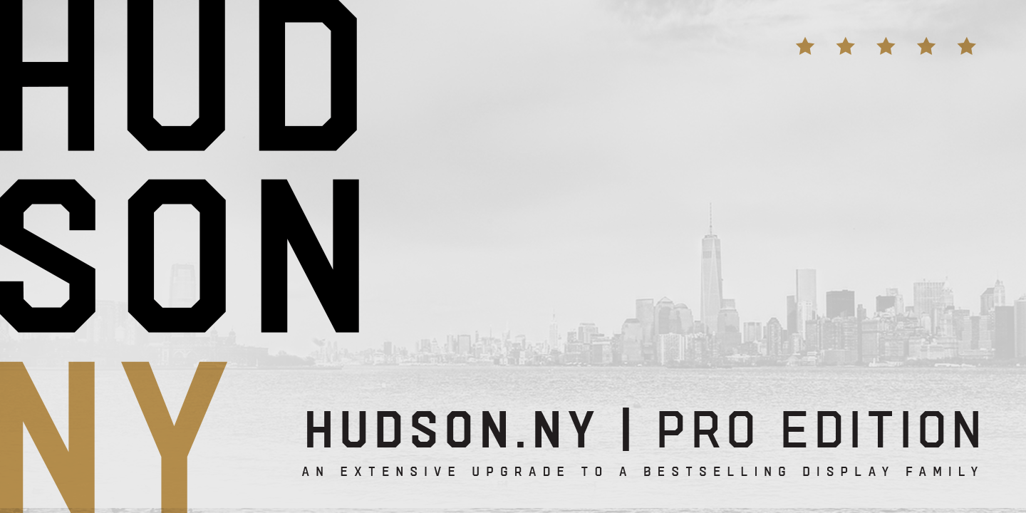Hudson NY Pro Slab Extra Light Itl Font