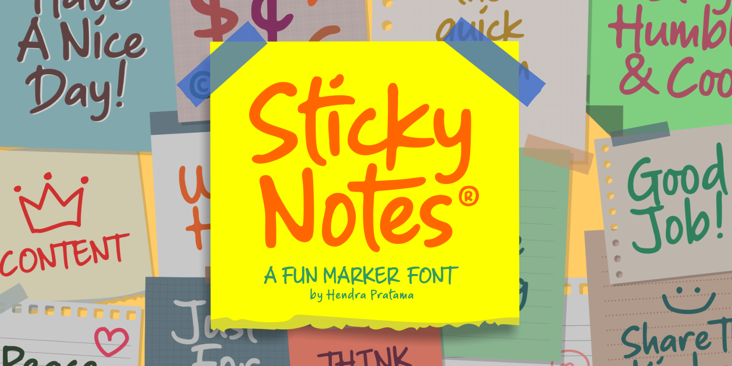 Sticky Notes Regular Font