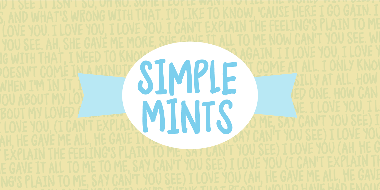 Simple Mints Regular Font