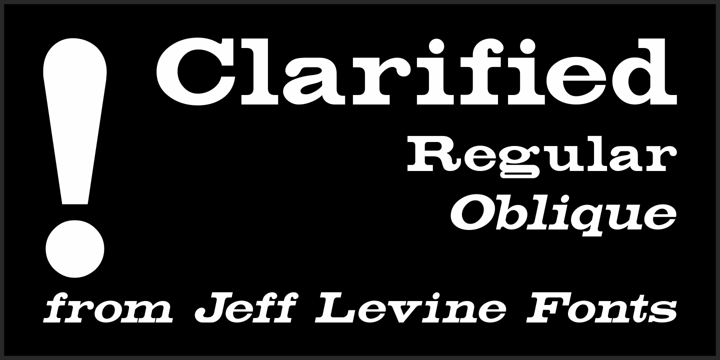 Clarified JNL Regular Font