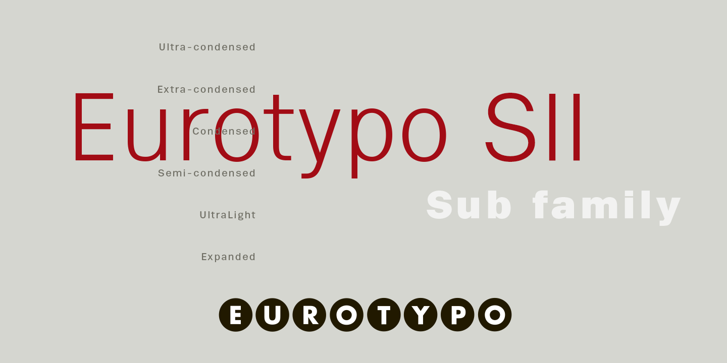 Eurotypo SII Ultra Condensed Font