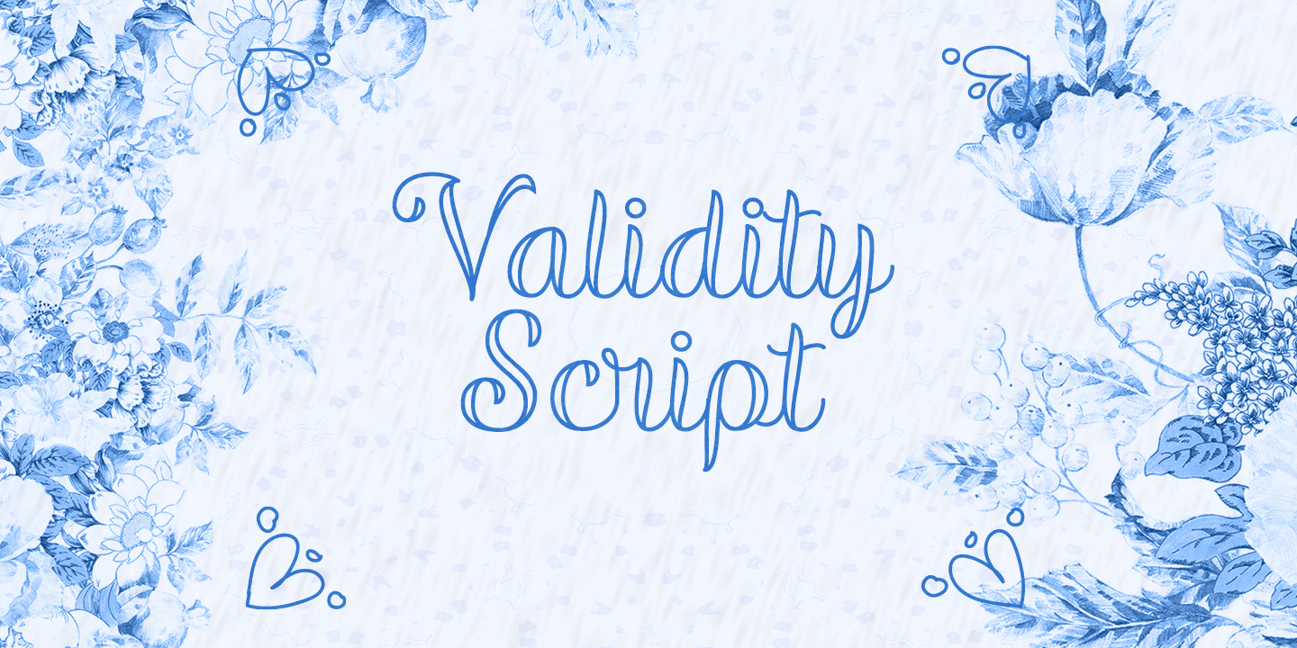 Validity Script Thin Font