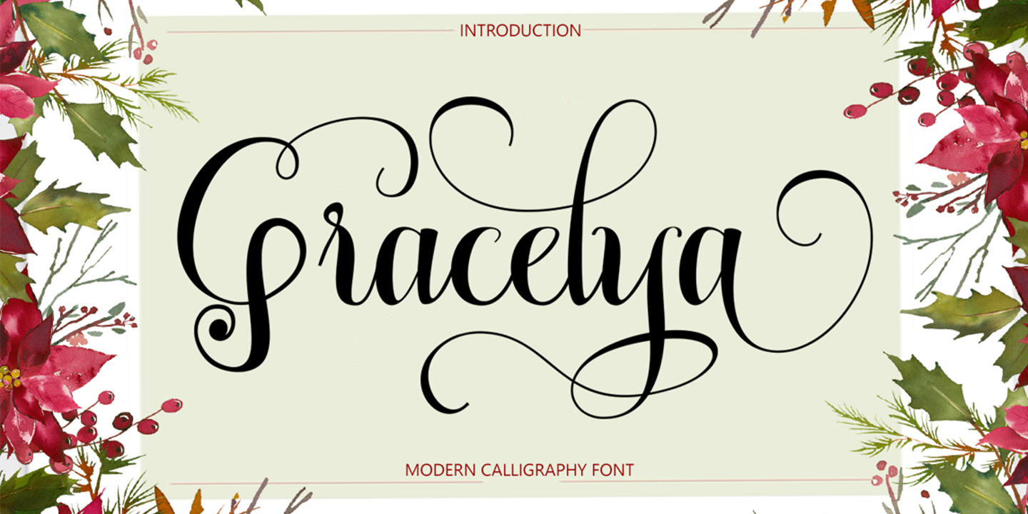 Gracelya Script Regular Font