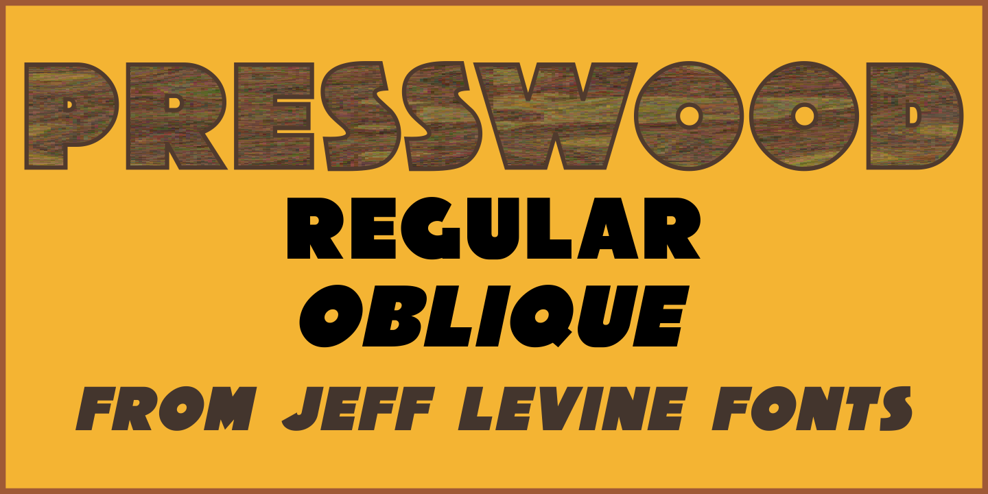 Presswood JNL Regular Font