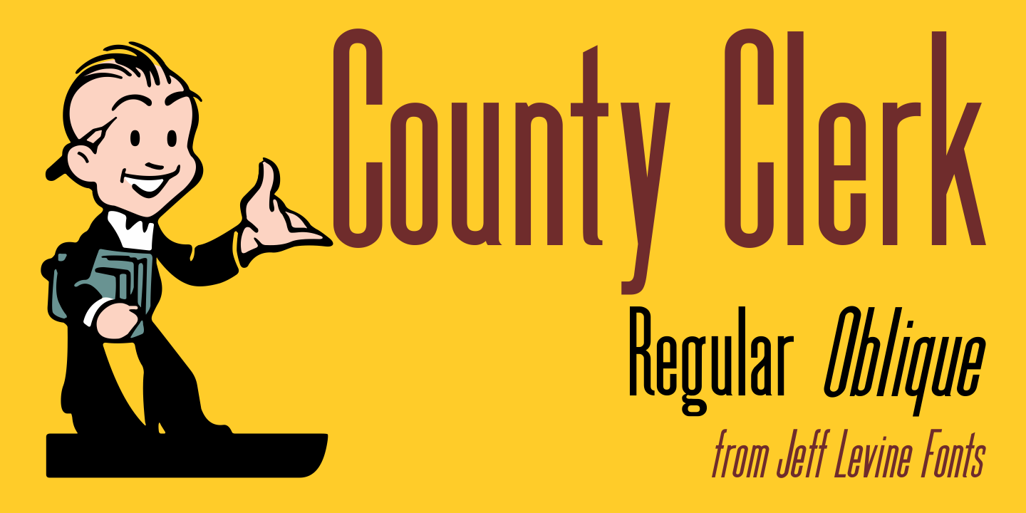County Clerk JNL Regular Font