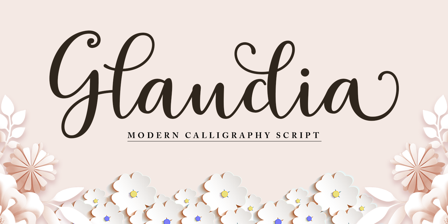 Glaudia Script Regular Font