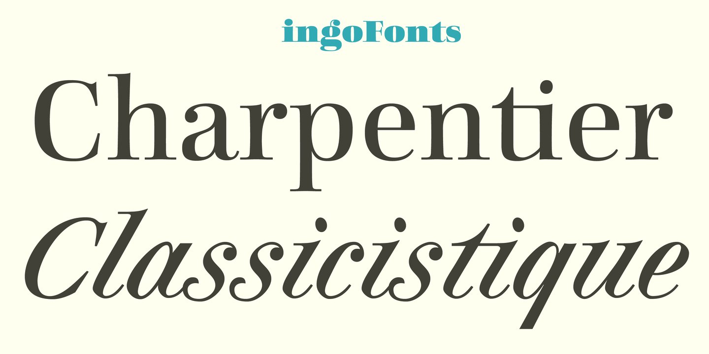 Charpentier Classicistique Pro Regular Font