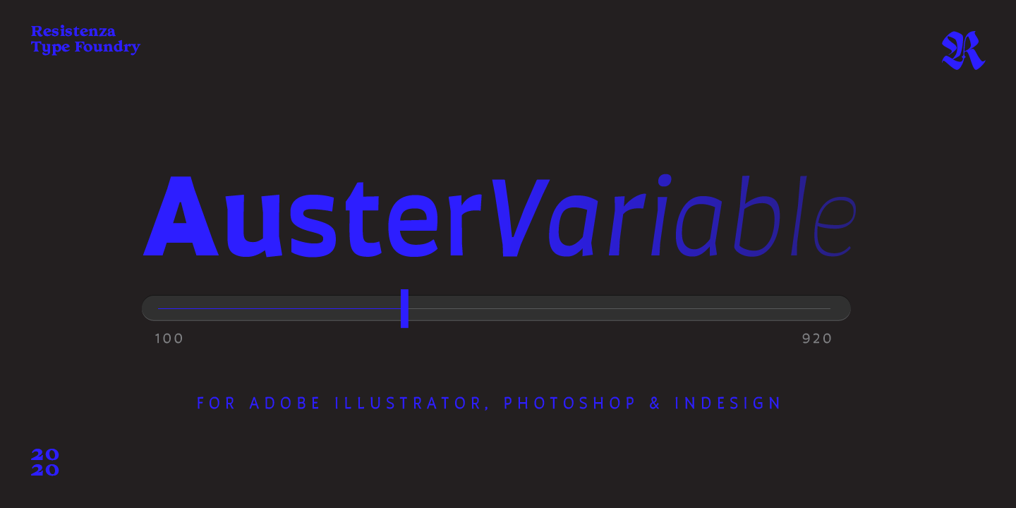 Auster Variable Regular Font