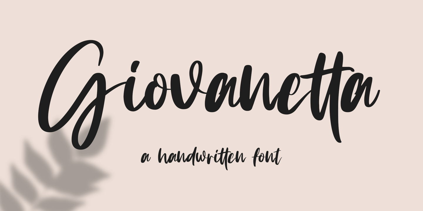 Giovanetta Script Handwritting Font