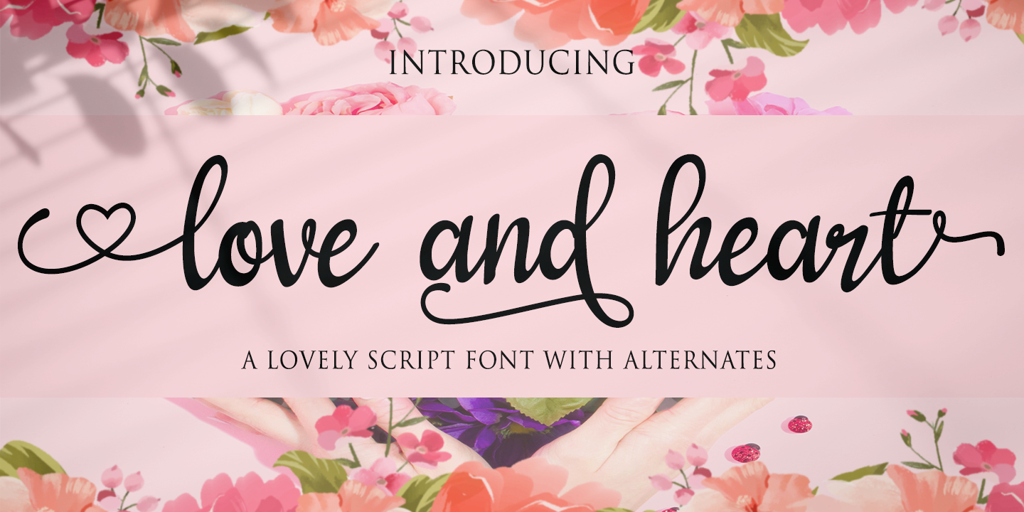 love and heart Regular Font