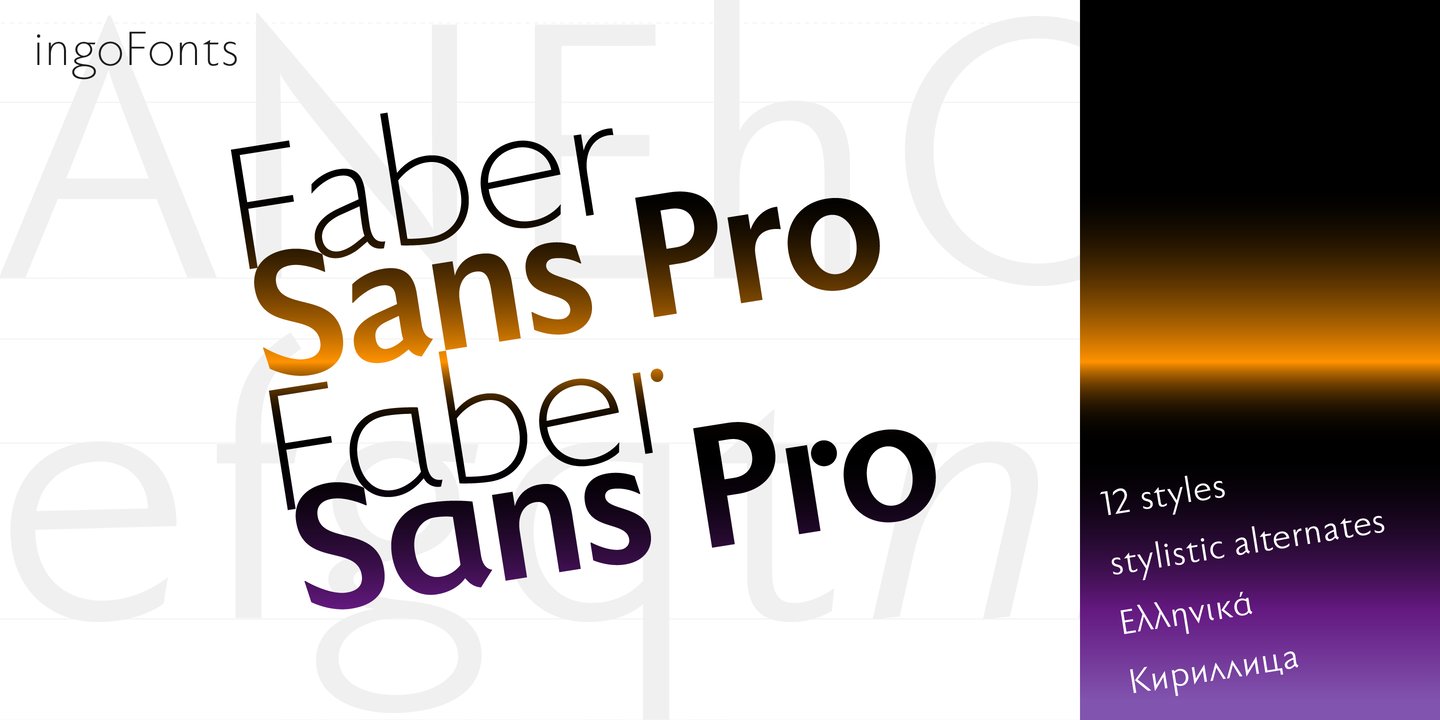 Faber Sans Pro 45 Leicht Font