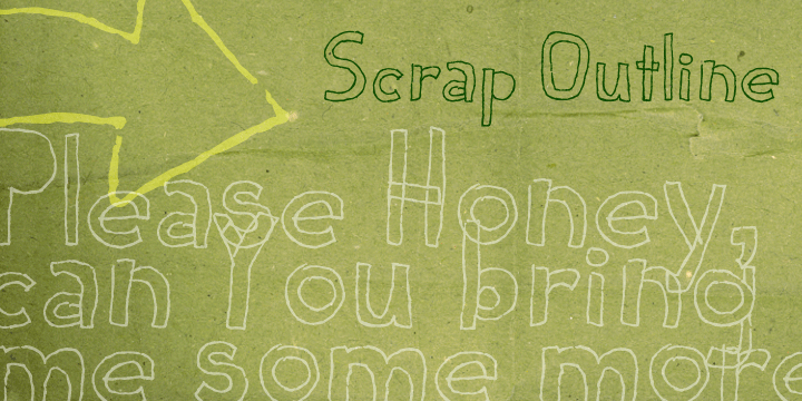 Scrap Outline Font