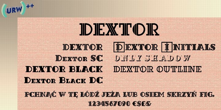 Dextor Black Small Caps Standard (d) Font