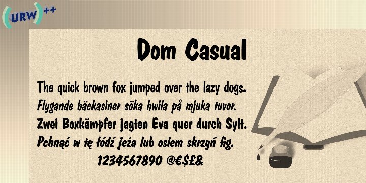 Dom Casual Regular Italic (D) Font