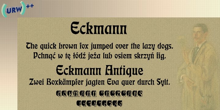 Eckmann Outline Standard Font