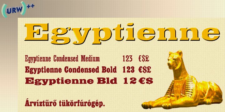 Egyptienne Medium Narrow Font