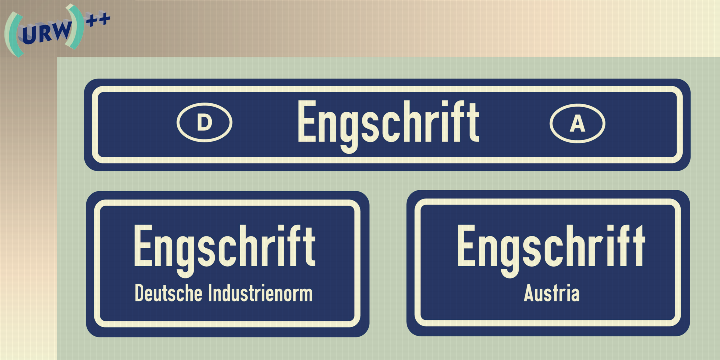 Fette Engschrift D Font