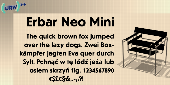 Erbar Neo Mini Neo Mini Extra Medium Font