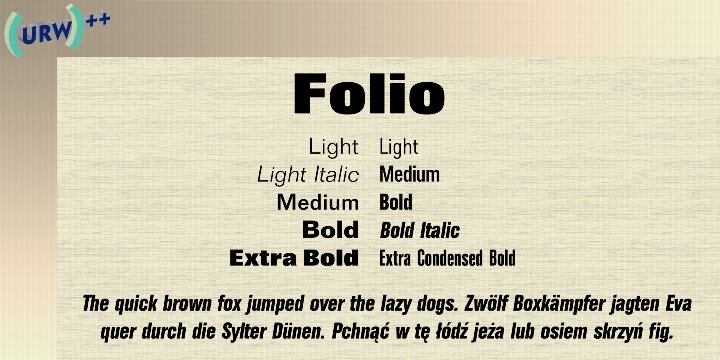 Folio Medium Condensed Font