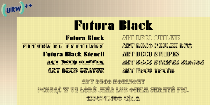 Futura Black Std Regular Font