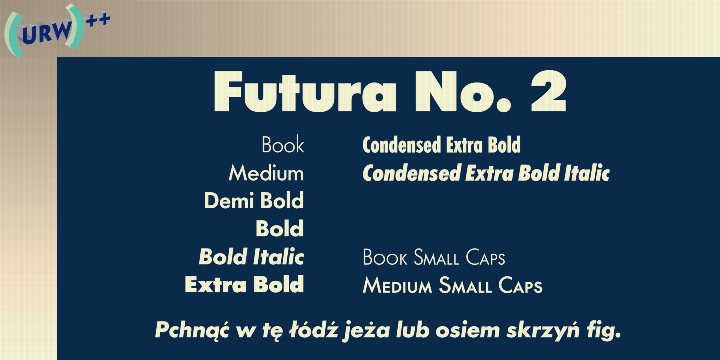 Futura No. 2 Book (D) Font