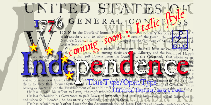 1776 Independence Italic Font