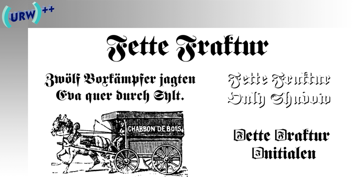 Fette Fraktur Initials Standard (D) Font