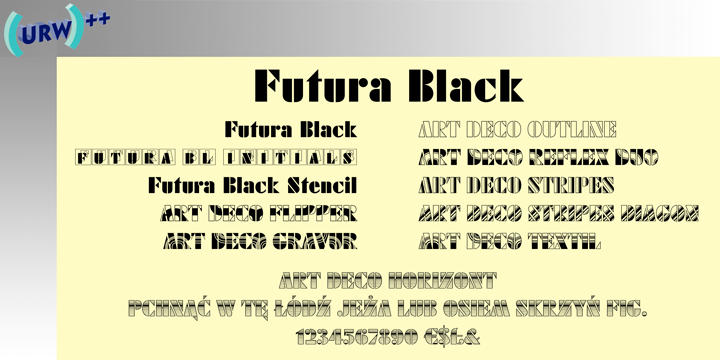 Futura Black Art Deco Flipper D Font