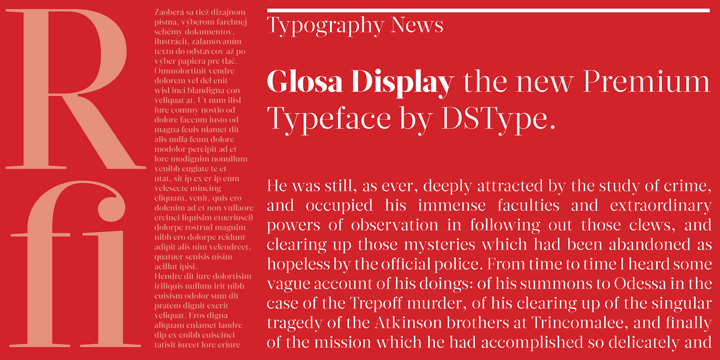 Glosa Display Black Font