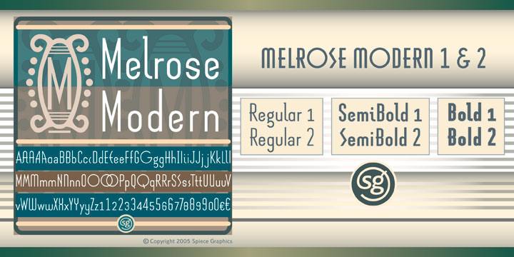 Melrose Modern One SG Regular Font