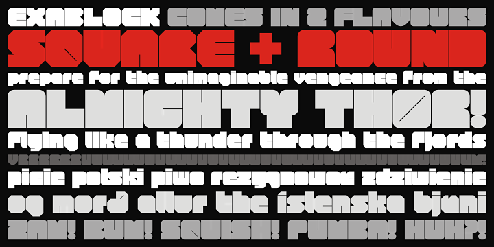 Exablock Square Font