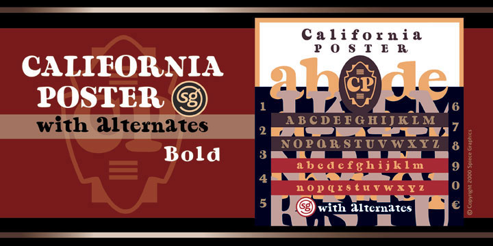 California Poster SG Bold Font