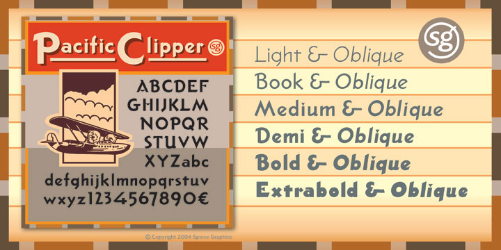 Pacific Clipper SG ExtraBold Font