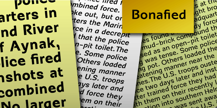 Bonafide Book Font