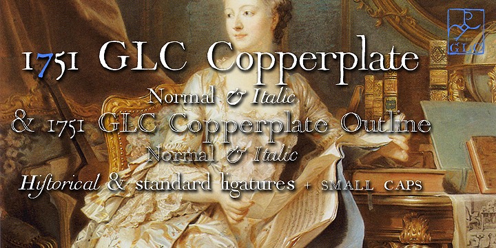 1751 GLC Copperplate Italic Font