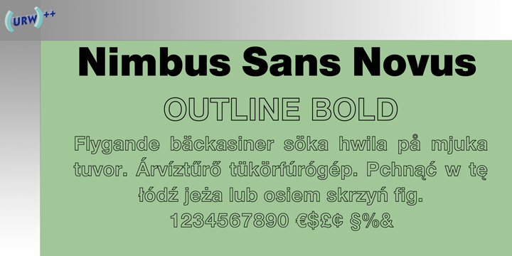 Nimbus Sans Novus T Heavy Font