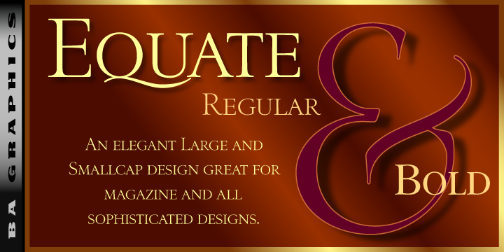 Equate Bold Font