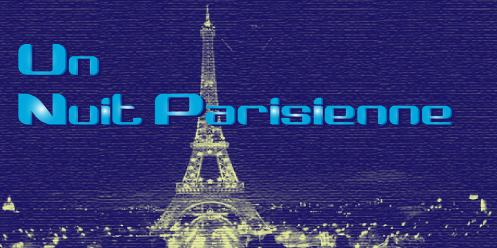 Une Nuit Parisienne Thin Font