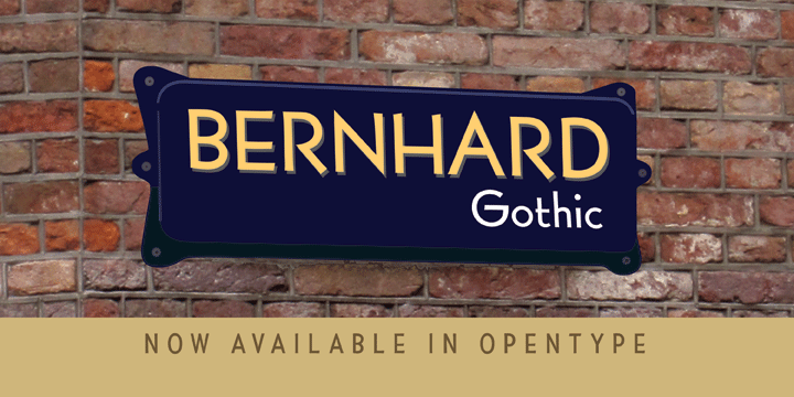 Bernhard Gothic SG Book Italic Font