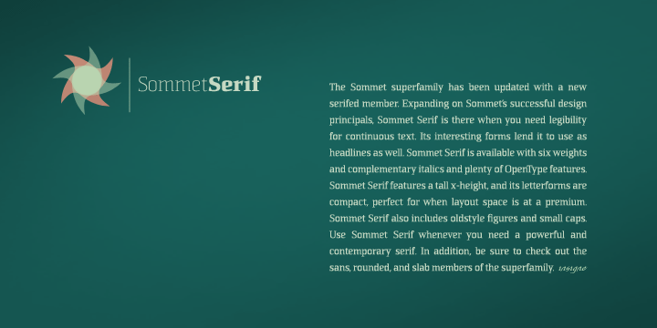 Sommet Serif Light Italic Font