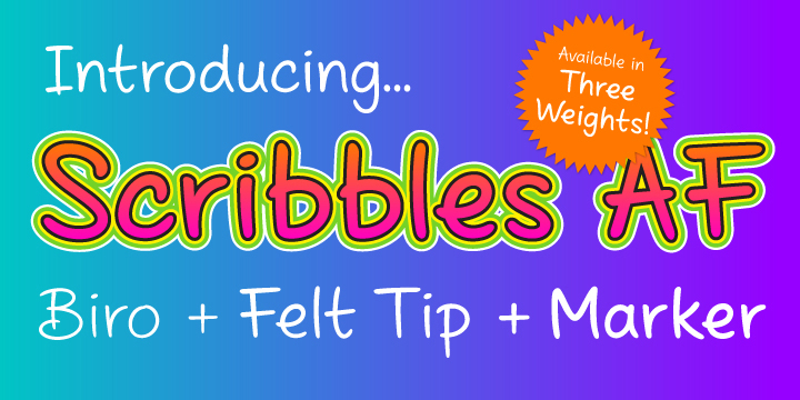 Scribbles AF Felt Tip Font