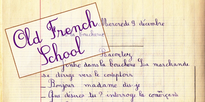 Old French School Bold Italic Font