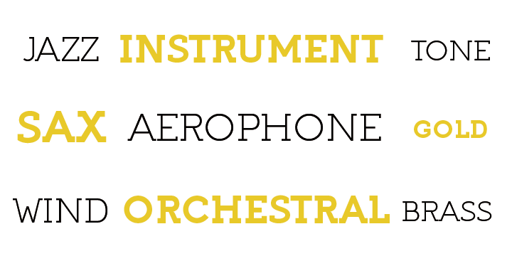 Saxophone Baritone Font