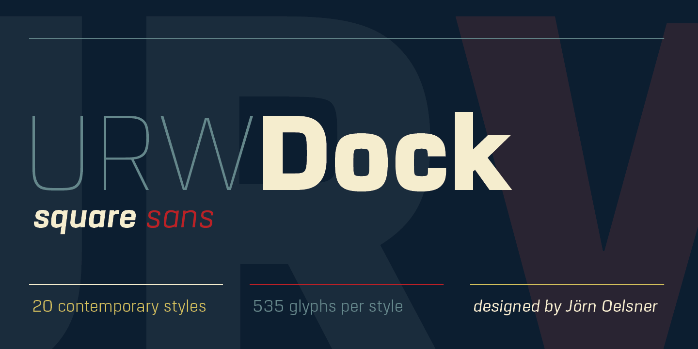 URW Dock Heavy Font